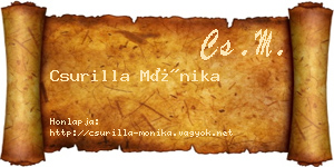 Csurilla Mónika névjegykártya